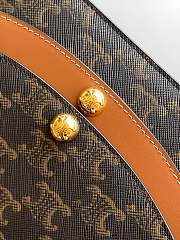 Celine Duo Wallet On Strap In Triomphe Canvas And Calfskin Tan - 20x13x6cm - 4