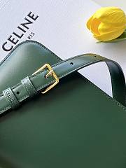 Celine Classique Triomphe Bag In Shiny Calfskin Green - 22x15.5x6cm - 6