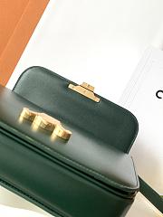 Celine Classique Triomphe Bag In Shiny Calfskin Green - 22x15.5x6cm - 5