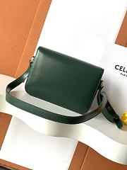 Celine Classique Triomphe Bag In Shiny Calfskin Green - 22x15.5x6cm - 2