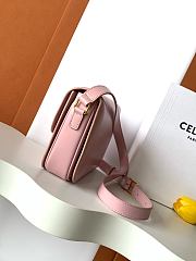 Celine Classique Triomphe Bag In Shiny Calfskin Pink - 22x15.5x6cm - 5