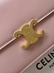 Celine Classique Triomphe Bag In Shiny Calfskin Pink - 22x15.5x6cm - 3
