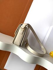 Celine Classique Triomphe Bag In Shiny Calfskin Cream - 22x15.5x6cm - 4