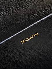 Celine Classique Triomphe Bag In Shiny Calfskin Black Gold - 22x15.5x6cm - 4