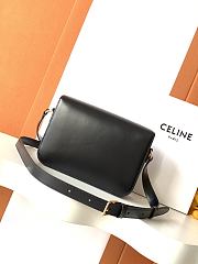 Celine Classique Triomphe Bag In Shiny Calfskin Black Gold - 22x15.5x6cm - 5