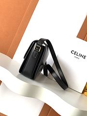 Celine Classique Triomphe Bag In Shiny Calfskin Black Gold - 22x15.5x6cm - 3