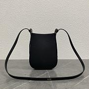 Celine Mobile Pouch Eloise Shoulder Bag Leather Black - 19.5x15x3cm - 6