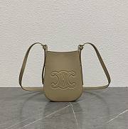 Celine Mobile Pouch Eloise Shoulder Bag Leather Beige - 19.5x15x3cm - 1