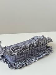 Fendi Baguette Pouch Blue Denim Effect FF Jacquard - 20x12x3cm - 5
