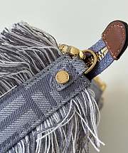 Fendi Baguette Pouch Blue Denim Effect FF Jacquard - 20x12x3cm - 4