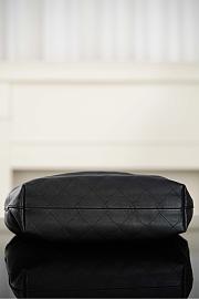 Chanel Maxi Hobo Bag Calfskin & Gold Tone Metal Black - 49x39x11cm - 3