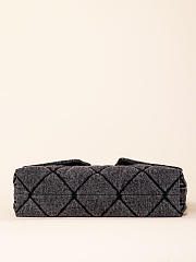 Chanel Maxi Flapbag Washed Denim & Gold Tone Metal Black - 45x27x10cm - 4