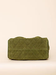 Chanel 25 Handbag Small Suede Calfskin & Gold Metal Green - 30x26x14cm - 3
