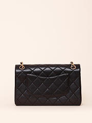 Chanel Classic Lamskin Gold Flap Bag Black Gold - 26x15x7cm - 6