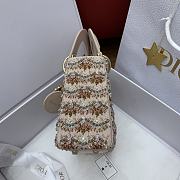 Lady Dior Embroidered Beaded Bag Champagne Crystal Edition - 17x15x7cm - 4