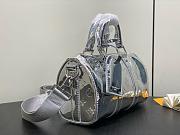 LV Ski Keepall Bandouliere 25 Silver Monogram Embossed Canvas M26903 - 25x15x11cm - 6