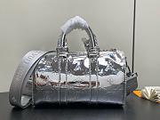 LV Ski Keepall Bandouliere 25 Silver Monogram Embossed Canvas M26903 - 25x15x11cm - 2