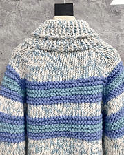 Chanel Vintage Striped Color Blocked Knit Cardigan  - 5