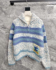 Chanel Vintage Striped Color Blocked Knit Cardigan  - 2