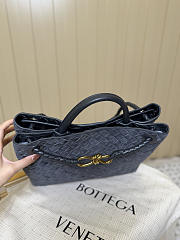 Bottega Veneta Medium Andiamo Intrecciato Suede Graphite - 32x25x11cm - 3