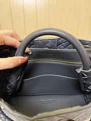 Bottega Veneta Small Andiamo Intrecciato Suede Graphite - 25x20x10cm - 3