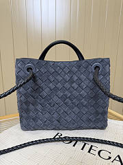 Bottega Veneta Small Andiamo Intrecciato Suede Graphite - 25x20x10cm - 5