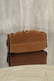 Chanel 25 Mini Handbag Suede Calfskin & Gold Tone Metal Brown - 22x20x12.5cm - 5