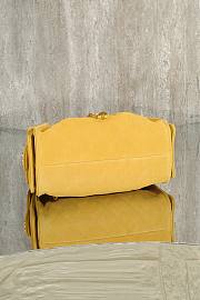 Chanel 25 Mini Handbag Suede Calfskin & Gold Tone Metal Yellow - 22x20x12.5cm - 4