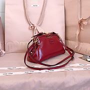 Miumiu Leather Clutch Red 5BF131 - 24x14x8.5cm - 5