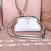 Miumiu Leather Clutch White 5BF131 - 24x14x8.5cm - 1