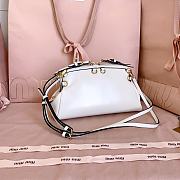 Miumiu Leather Clutch White 5BF131 - 24x14x8.5cm - 5