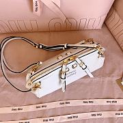 Miumiu Leather Clutch White 5BF131 - 24x14x8.5cm - 2