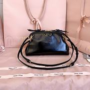 Miumiu Leather Clutch Black 5BF131 - 24x14x8.5cm - 1