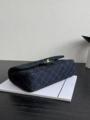 Chanel Classic Flap in Dark Blue Denim - 25cm - 2