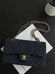 Chanel Classic Flap in Dark Blue Denim - 25cm - 5