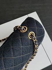 Chanel Classic Flap in Dark Blue Denim - 25cm - 6