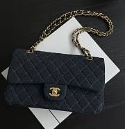 Chanel Classic Flap in Dark Blue Denim - 25cm - 1