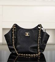 Chanel Mini Shopping Bag Calfskin and Gold Tone Metal Black - 28x20x7cm - 1