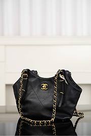 Chanel Mini Shopping Bag Calfskin and Gold Tone Metal Black - 28x20x7cm - 2