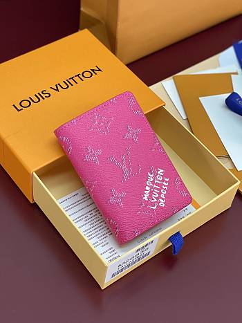 LV Pocket Organizer Monogram Heritage Pink M26839 - 11.1x7.5x1cm
