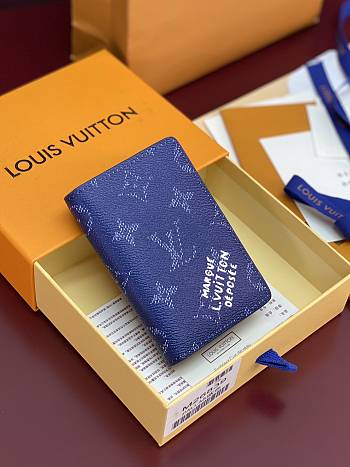 LV Pocket Organizer Monogram Heritage Blue M26841 - 11.1x7.5x1cm