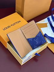 LV Pocket Organizer Monogram Heritage Blue M26841 - 11.1x7.5x1cm - 5