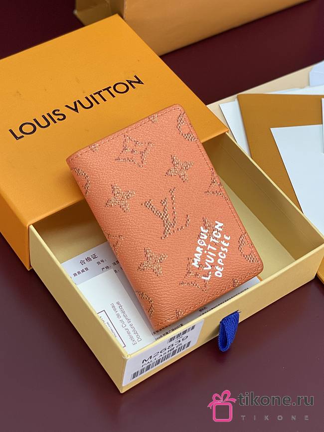 LV Pocket Organizer Monogram Heritage Orange - 11.1x7.5x1cm - 1