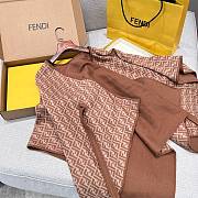 Fendi Poncho Camel Colour Wool Cashmere And Silk Poncho - 4
