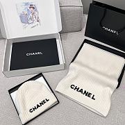 Chanel Combo Scarf/Beanie Cashmere White - 5