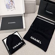 Chanel Combo Scarf/Beanie Cashmere Black - 3