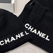 Chanel Combo Scarf/Beanie Cashmere Black - 2