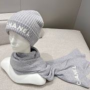 Chanel Combo Scarf/Beanie Cashmere Gray - 1