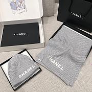 Chanel Combo Scarf/Beanie Cashmere Gray - 4