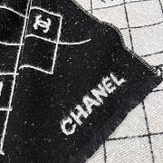 Chanel Scarf Reversible Diamond Quilt Black Gray - 4